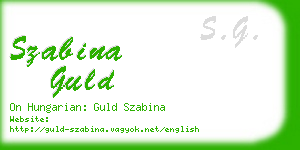 szabina guld business card